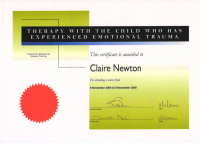 Course Certificate - Child Trauma Therapy