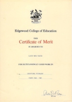 Certificate of Merit - Educational Psychology