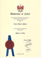 Master of Arts Degree (MA Psychology)