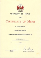 Certificate of Merit - Psychology 1B