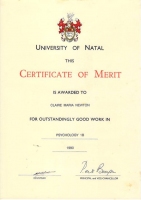 Certificate of Merit - Psychology 1B